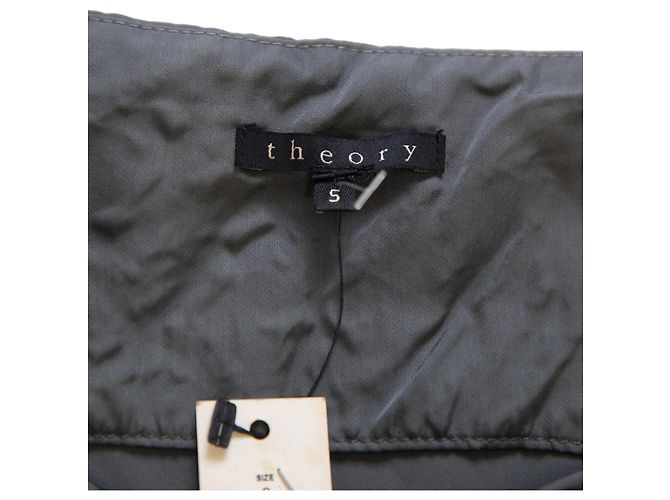Blusa sin mangas Theory Kana en viscosa gris - vista 7