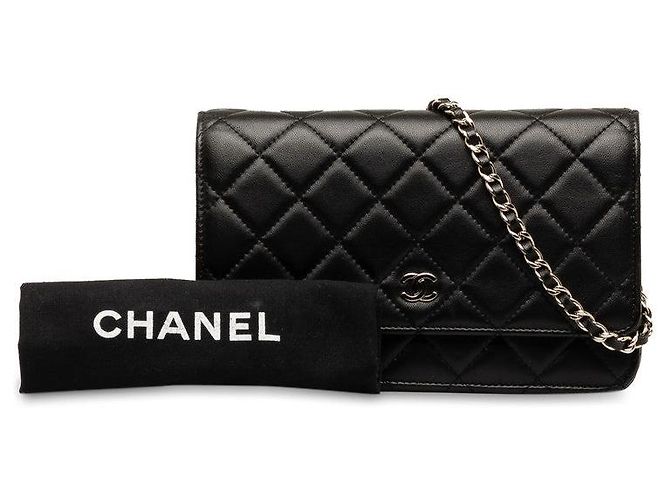 Chanel Bolsa de couro acolchoado CC com aba única - vista 10