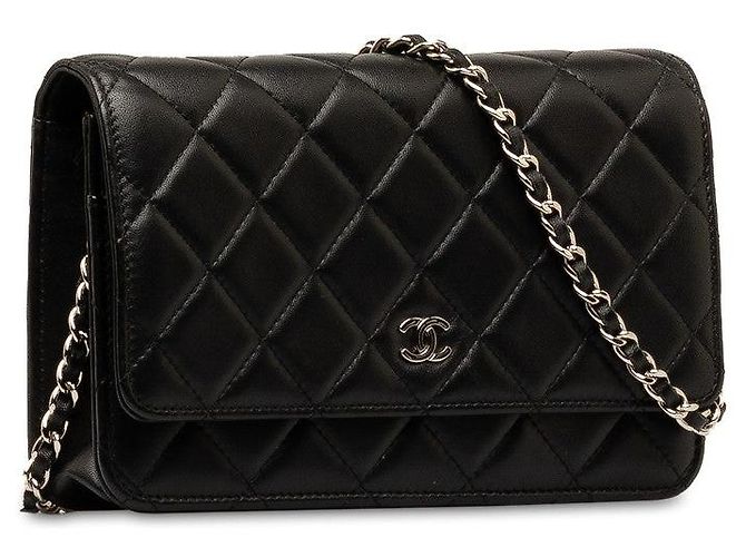 Chanel Bolsa de couro acolchoado CC com aba única - vista 2