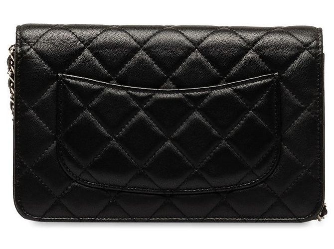 Chanel Bolsa de couro acolchoado CC com aba única - vista 3