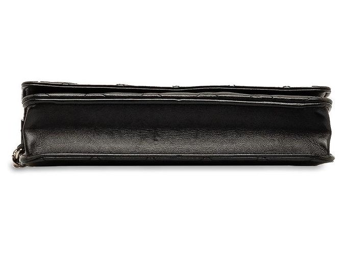 Chanel Bolsa de couro acolchoado CC com aba única - vista 4