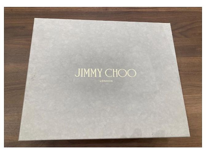 Sandálias Jimmy Choo de renda e couro de bico aberto Preto - vista 8