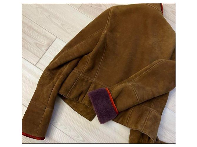 Etro Bikerjacke aus Lammleder Braun - Ansicht 2