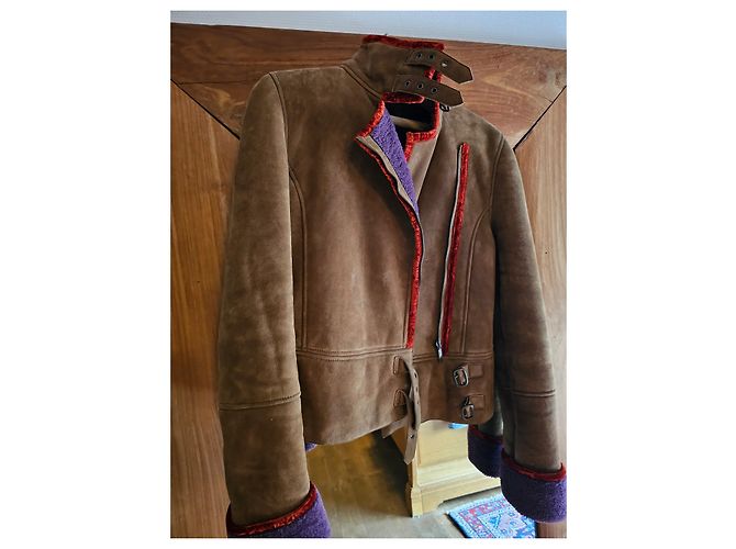 Etro Bikerjacke aus Lammleder Braun - Ansicht 4