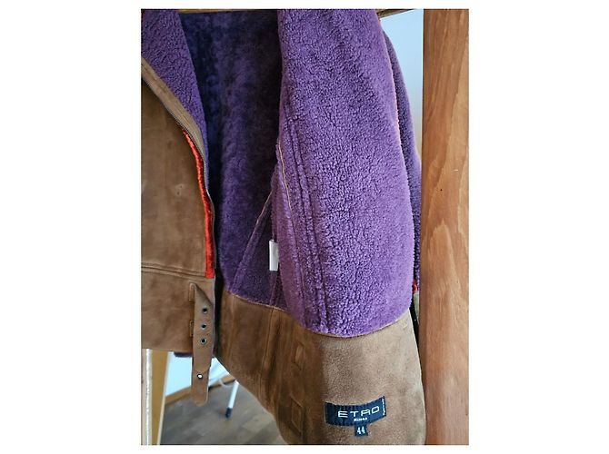 Etro Bikerjacke aus Lammleder Braun - Ansicht 5