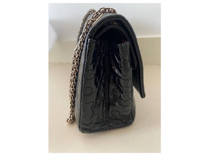 Borsa Chanel Reissue 2.55 Lego in vernice nera Nero - vista 4