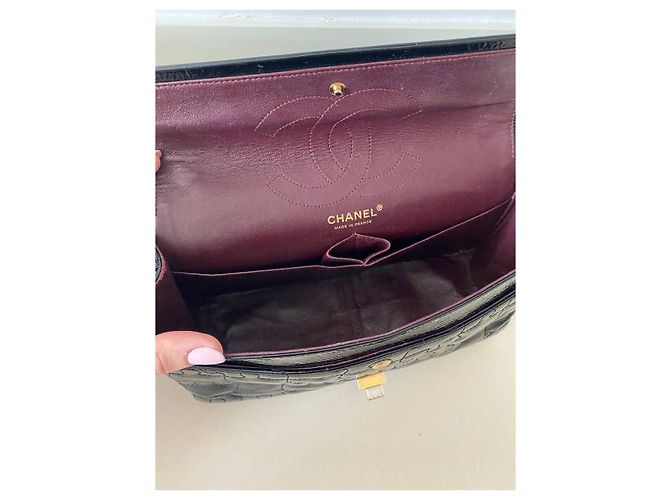 Borsa Chanel Reissue 2.55 Lego in vernice nera Nero - vista 5