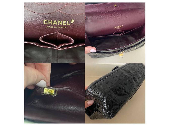 Borsa Chanel Reissue 2.55 Lego in vernice nera Nero - vista 8