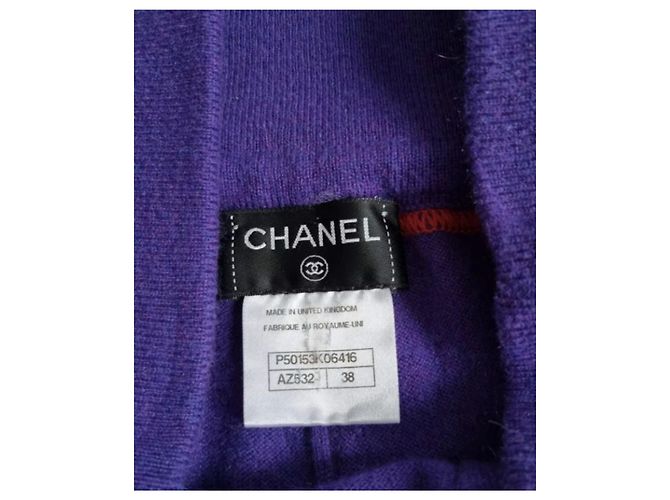 Chanel Conjunto de Caxemira Relaxado Multicor - vista 7