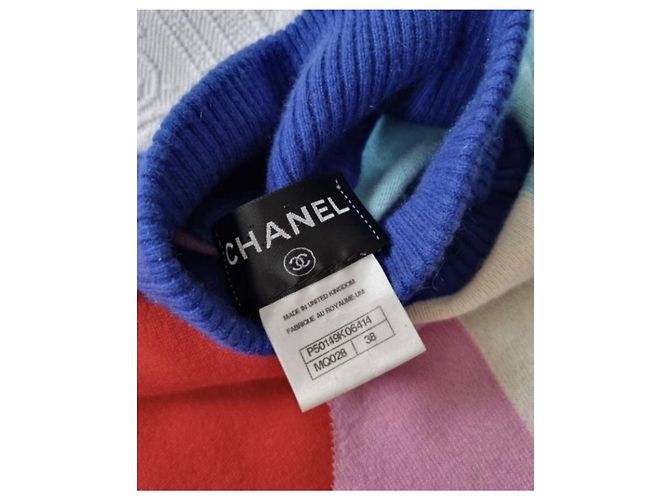 Chanel Conjunto de Caxemira Relaxado Multicor - vista 9