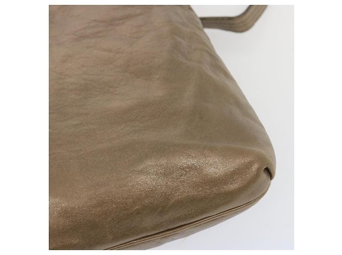 FENDI Borsa A Spalla Pelle Bronzo Auth hk1152 - vista 16