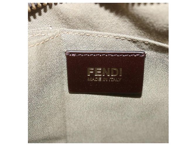 FENDI Borsa A Spalla Pelle Bronzo Auth hk1152 - vista 17