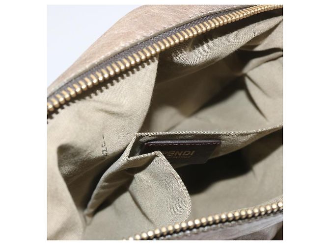 FENDI Borsa A Spalla Pelle Bronzo Auth hk1152 - vista 20