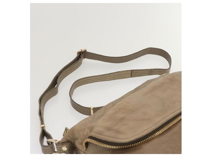 FENDI Borsa A Spalla Pelle Bronzo Auth hk1152 - vista 8