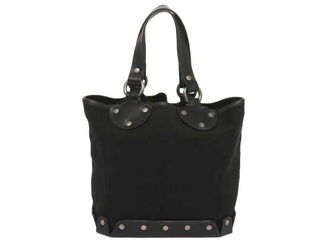 BALLY Borsa a mano Tela Nera Auth hk1147 Nero - vista 2