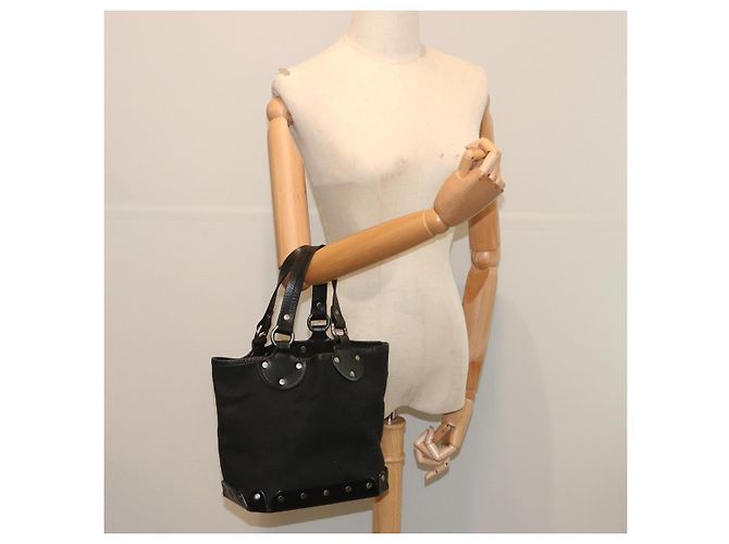 BALLY Borsa a mano Tela Nera Auth hk1147 Nero - vista 20