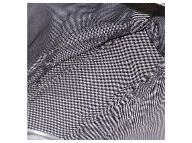 Hermès Sacola HERMES Her Line MM Lona Cinza Auth hk1144 Marrom - vista 10