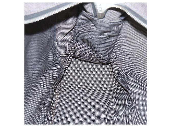 Hermès Sacola HERMES Her Line MM Lona Cinza Auth hk1144 Marrom - vista 17
