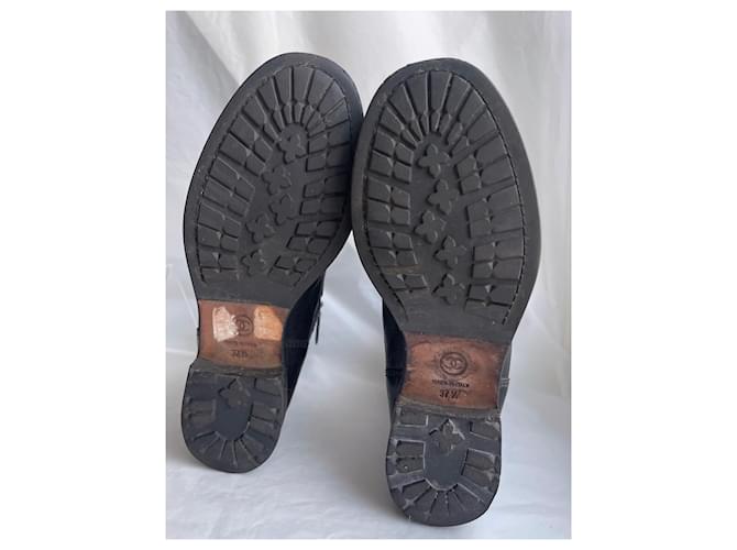 Chanel Iconici stivali da combattimento CC Nero - vista 11