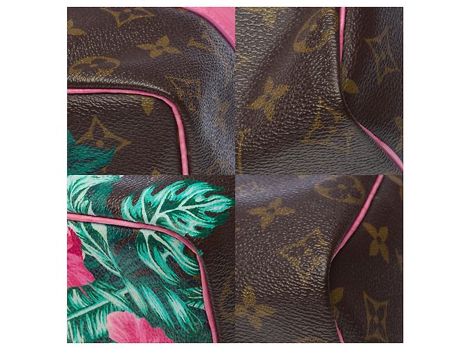 Borsa Speedy LOUIS VUITTON in tela marrone - 101757 - vista 10