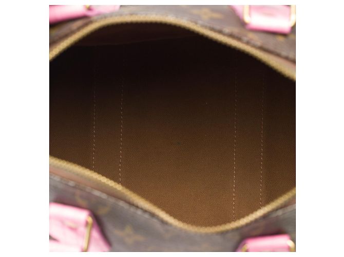 Borsa Speedy LOUIS VUITTON in tela marrone - 101757 - vista 7