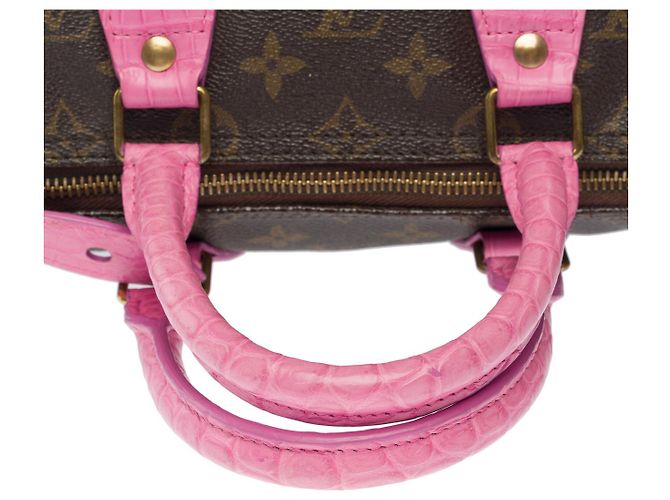 Borsa Speedy LOUIS VUITTON in tela marrone - 101757 - vista 8