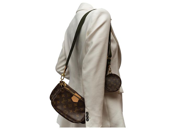 Borsa multi pochette per accessori LOUIS VUITTON in tela marrone - 101775 - vista 13