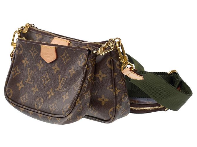 Borsa multi pochette per accessori LOUIS VUITTON in tela marrone - 101775 - vista 4
