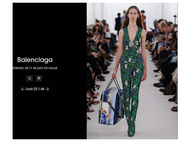 Manta Balenciaga Primavera 2017 XXL Multicor - vista 16