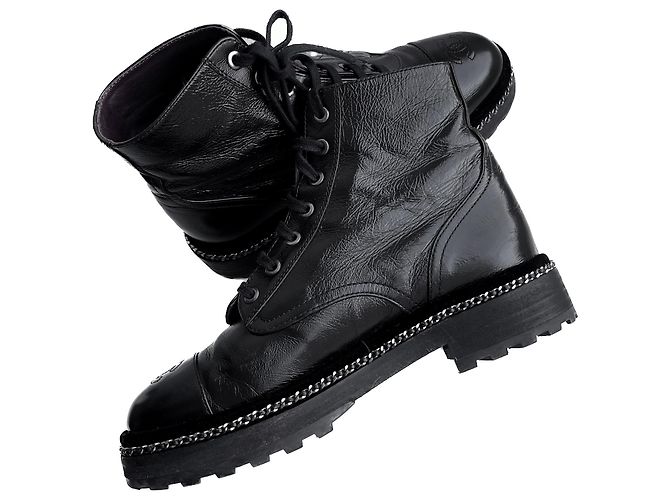 Chanel Stivali da combattimento edizione limitata Nero - vista 10