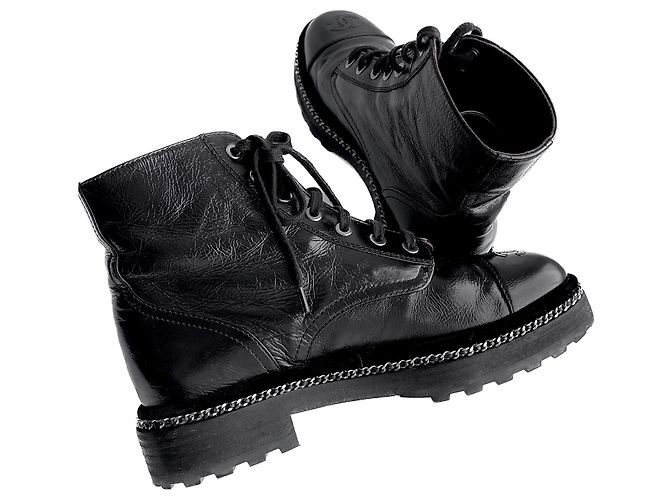Chanel Stivali da combattimento edizione limitata Nero - vista 11