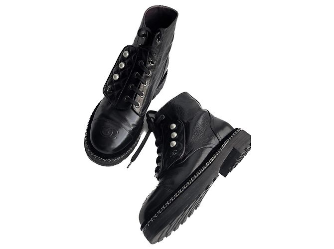 Chanel Stivali da combattimento edizione limitata Nero - vista 13