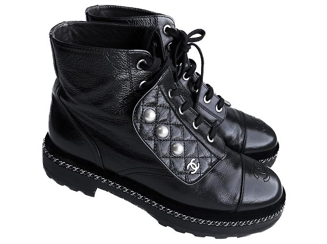 Chanel Stivali da combattimento edizione limitata Nero - vista 16