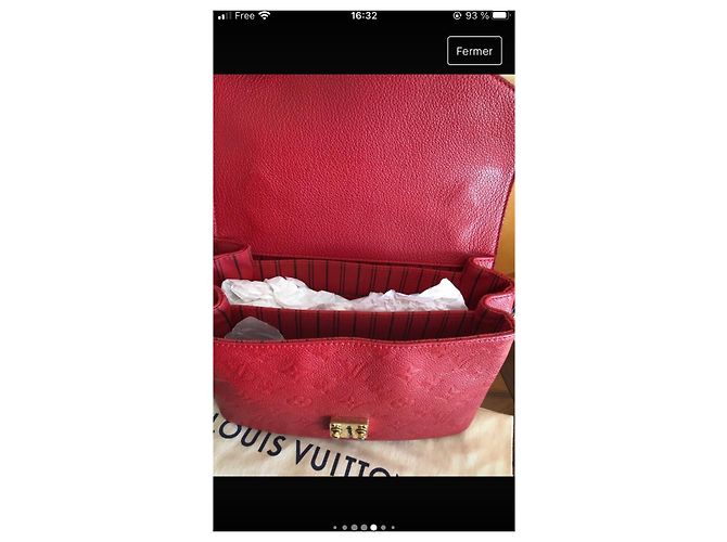 Borsa Louis Vuitton Metis in pelle rossa Rosso - vista 10