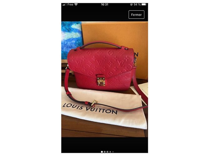Borsa Louis Vuitton Metis in pelle rossa Rosso - vista 12