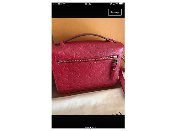 Borsa Louis Vuitton Metis in pelle rossa Rosso - vista 2