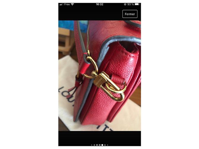Borsa Louis Vuitton Metis in pelle rossa Rosso - vista 4
