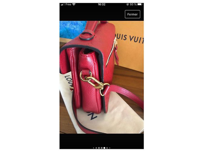 Borsa Louis Vuitton Metis in pelle rossa Rosso - vista 6