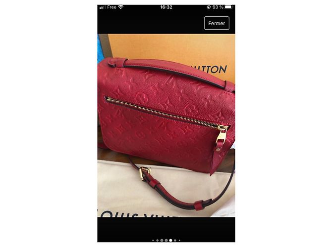 Borsa Louis Vuitton Metis in pelle rossa Rosso - vista 7