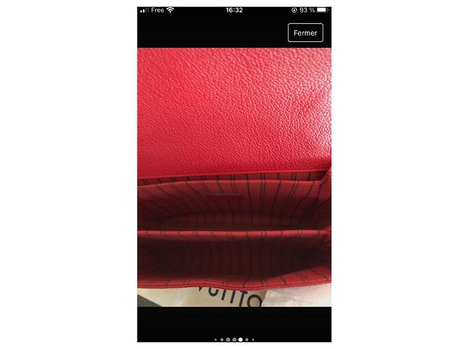Borsa Louis Vuitton Metis in pelle rossa Rosso - vista 8