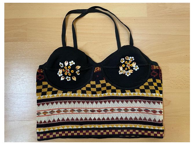 Crop Top Bustier Jean Paul Gaultier de Algodón Viscosa Multicolor - vista 2
