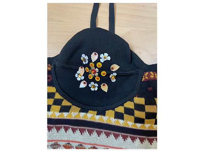 Crop Top Bustier Jean Paul Gaultier de Algodón Viscosa Multicolor - vista 3
