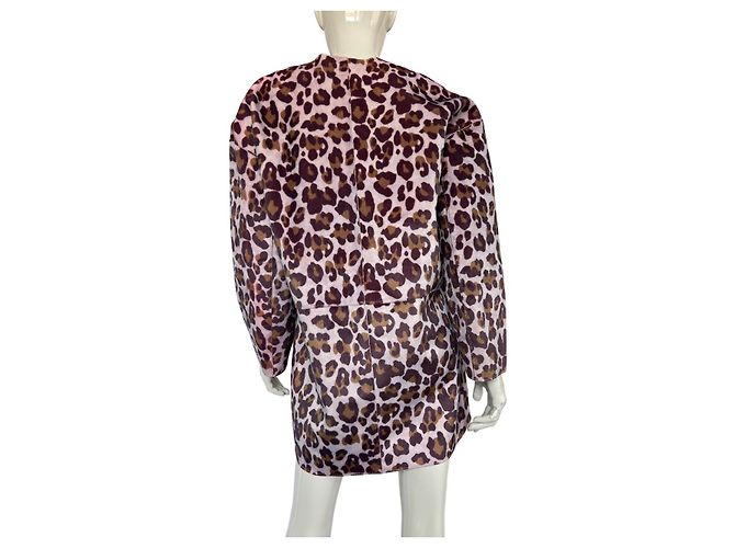 Chaqueta Pinko de piel sintética con estampado de leopardo Castaño Púrpura - vista 6