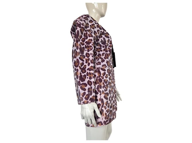 Chaqueta Pinko de piel sintética con estampado de leopardo Castaño Púrpura - vista 7