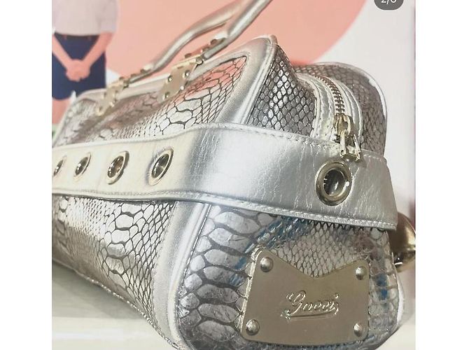 Gucci Ronny Metallic Emboss 2012 Runway Argento - vista 5