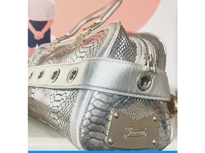 Gucci Ronny Metallic Emboss 2012 Runway Argento - vista 6