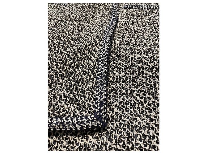 Cambon Gonna in tweed Chanel nero blu e bianco Blu navy - vista 3