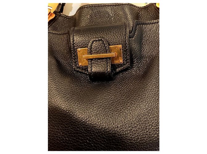 Borsa tote in pelle nera Tom Ford Sedgwick Nero - vista 2