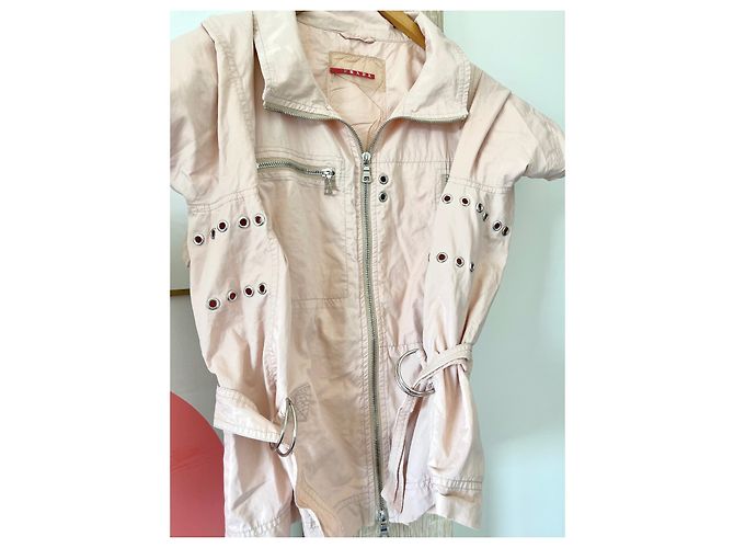 GIACCA DOPPIA ZIP PRADA SPORT CARGO Y2K Rosa - vista 3
