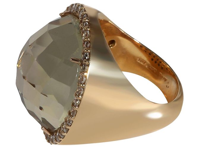 Anello Roberto Coin Quarzo Diamante foderato in 18K oro giallo 0.95 ctw Argento Metallico - vista 3